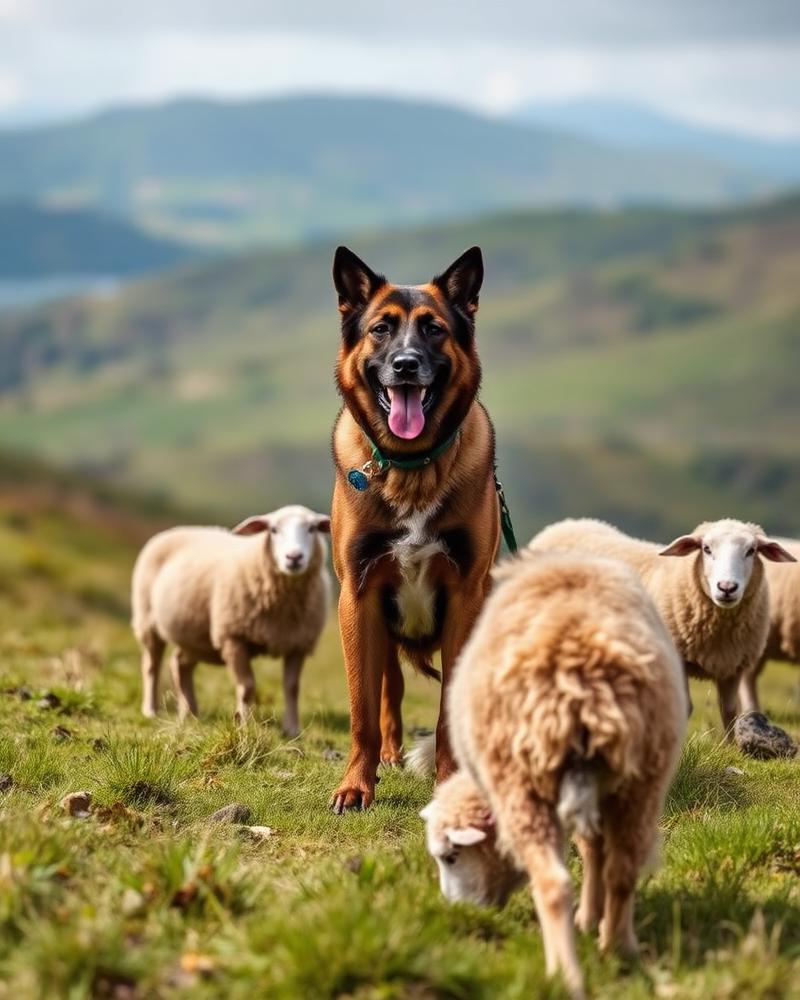 Cão de proteção de gado na serra